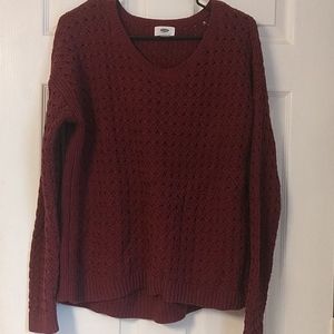 Dark red sweater